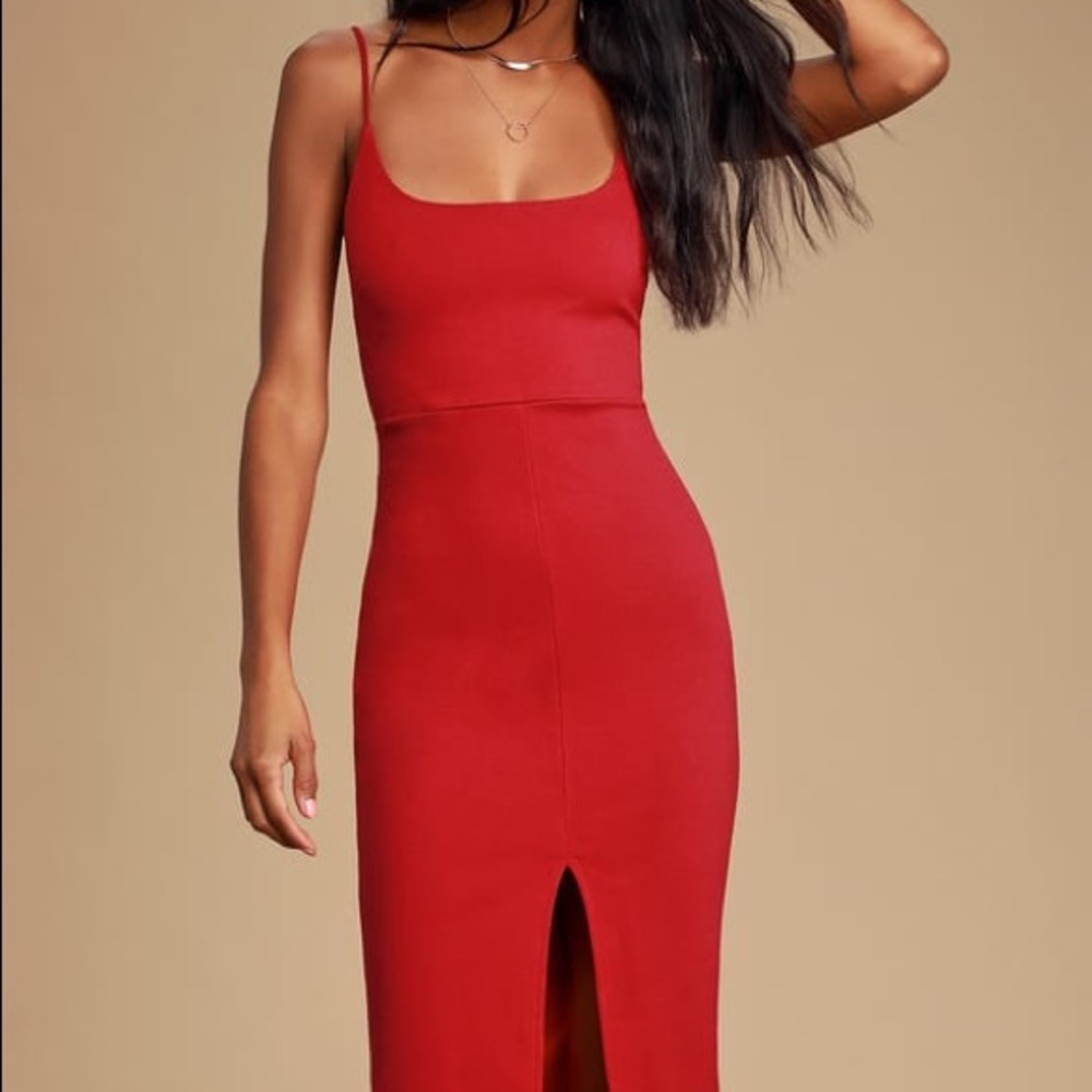 Red Midi Dress